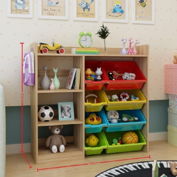Wooden Bookcase Kids Magazine Book Shelf
