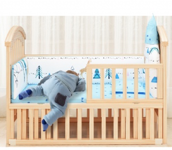 Baby Crib Cot Pine Wood