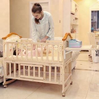 Adjustable baby infant cradle crib bed