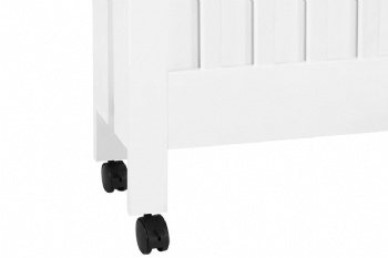 Star Series Full-Size Portable 2-in-1 Folding Crib (White)