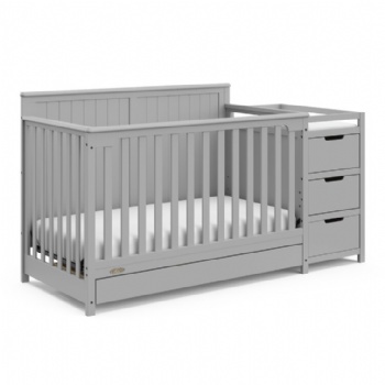 Cheap Comfortable Baby Crib with Solid Wood for Kid Bed Room Furniture