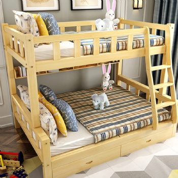 Simple solid wood bunk children's bed bunk bed mother and child bed